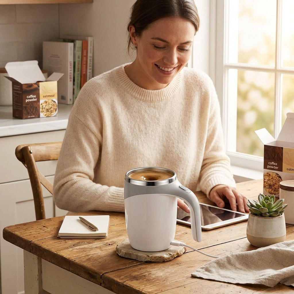 Rechargeable Self-Stirring Mug