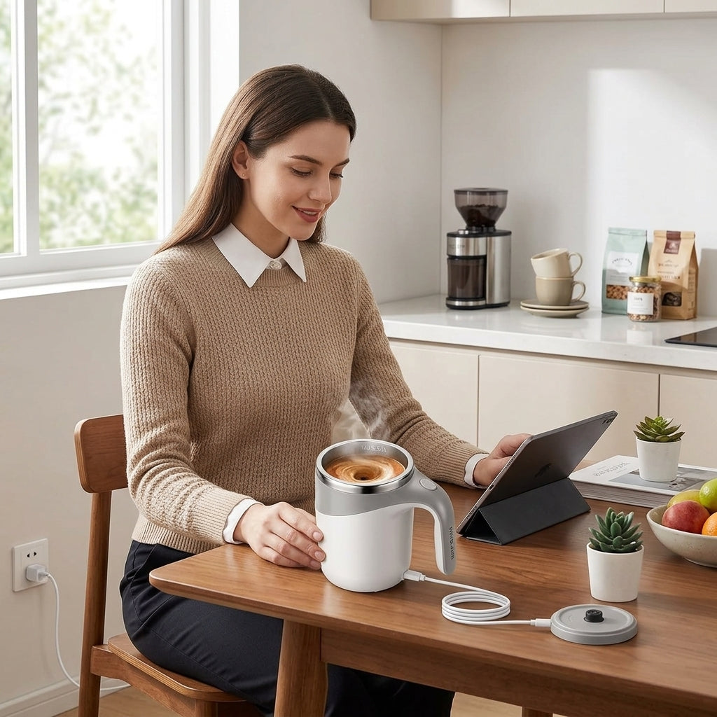 Rechargeable Self-Stirring Mug